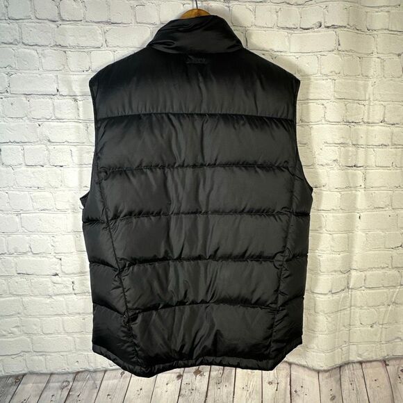 Eddie Bauer Puffer Vest Mens Medium Black Full Zip Goose Down Pockets - Picture 5 of 10